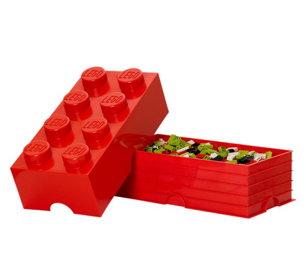 Cutie depozitare LEGO 2x4 rosu, 40041730, 4+ ani