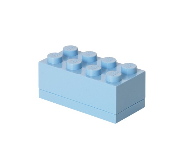 Mini cutie depozitare LEGO 2x4 albastru deschis, 40121736, 4+ ani