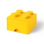 Cutie depozitare LEGO 2x2 cu sertar, galben, 40051732, 4+ ani