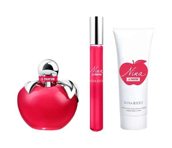 Nina le Parfum, Femei, Set: Apa de parfum 80 ml + Roll on 10 ml + Lotiune de corp 75 ml
