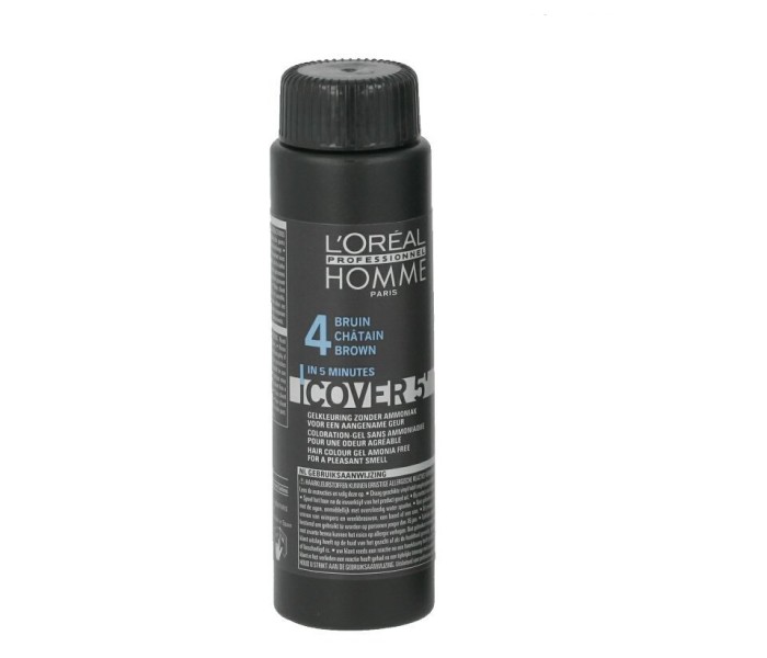 Gel colorant L`Oreal Professional Homme Cover 5 No 4, Medium Brown, 3 x 50 ml