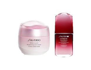 Set ingrijirea pielii impotriva petelor pigmentare, Shiseido White Lucency Duo Daily: Crema iluminatoare, 15 ml + Ser pentru piele, 10 ml  3598381105812