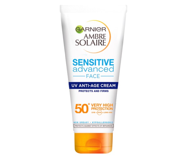 Ambre Solaire Sensitive Advanced UV Anti-Age, Crema pentru fata, SPF 50+, 100 ml