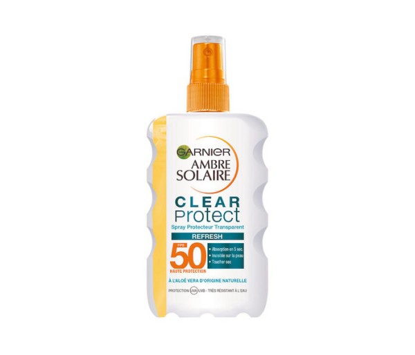 Ambre Solaire Clear Protect Refresh, Spray pentru corp, SPF 50, 200 ml