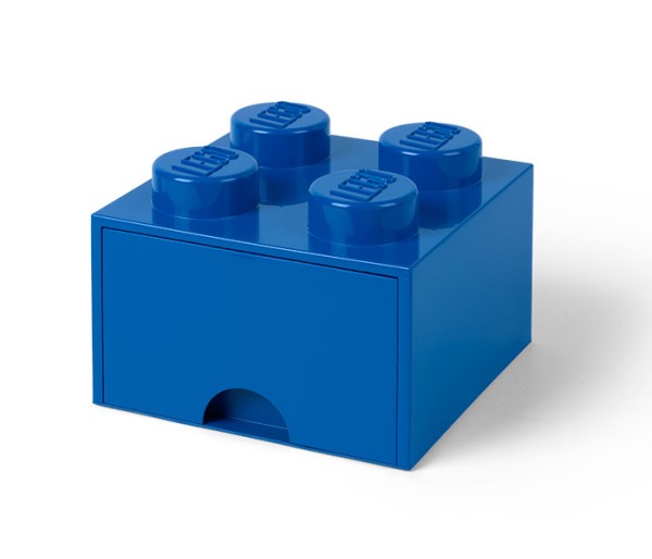 Cutie depozitare LEGO 2x2 cu sertar, albastru, 4+ ani