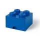 Cutie depozitare LEGO 2x2 cu sertar, albastru, 4+ ani