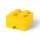Cutie depozitare LEGO 2x2 cu sertar, galben, 4+ ani
