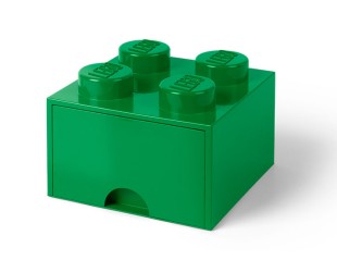 Cutie depozitare LEGO 2x2 cu sertar, verde, 4+ ani 5711938029456