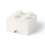 Cutie depozitare LEGO 2x2 cu sertar, alb, 4+ ani