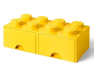 Cutie depozitare LEGO 2x4 cu sertare, galben, 4+ ani 5711938029524