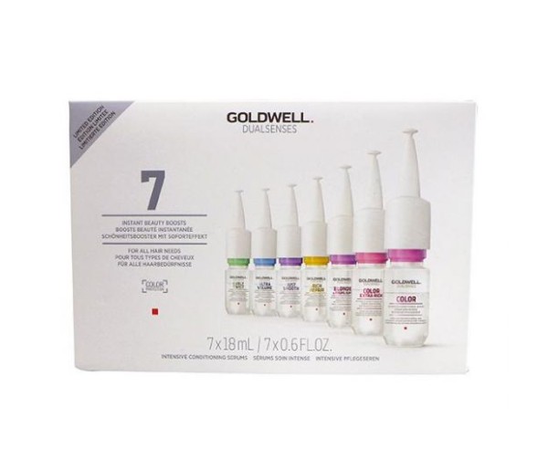 Set tratament pentru par Goldwell Dualsenses Instant Beauty Boosts, Toate tipurile de par, 7x18 ml