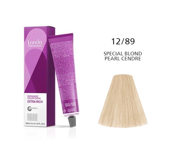 Vopsea permanenta Londa Professional 12/89, Blond Special Perlat Cendre, 60 ml