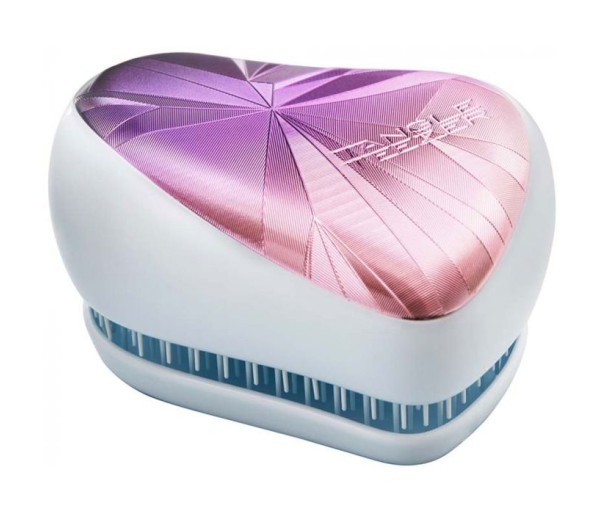 Perie pentru par Tangle Teezer Compact Styler Smooth & Shine Limited Editions Smashed Holo Blue
