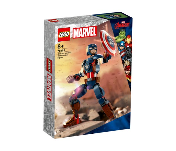 Figurina de constructie Captain America, 8+ ani