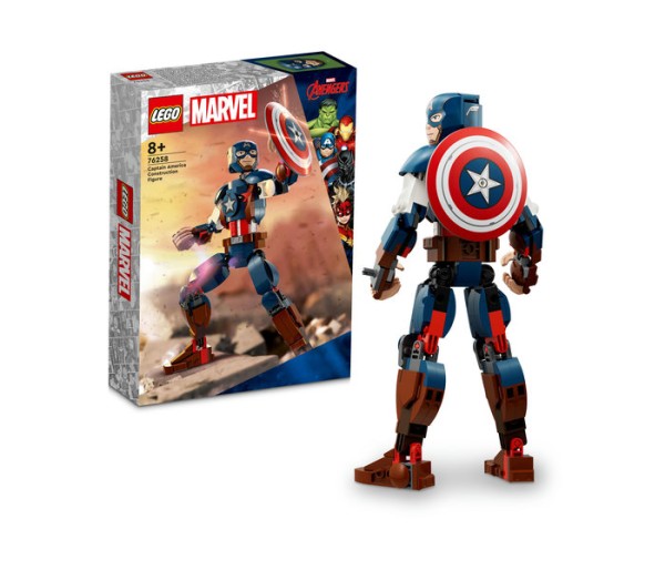 Figurina de constructie Captain America, 8+ ani