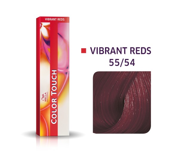 Vopsea semipermanenta Wella Professionals Color Touch 55/54, Castaniu Deschis Intens Mahon Rosu, 60 ml