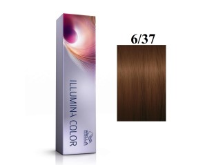 Vopsea permanenta Wella Professionals Illumina Color 6/37, Blond Inchis Auriu Castaniu, 60 ml 8005610543925