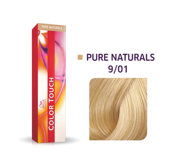 Vopsea semipermanenta Wella Professionals Color Touch 9/01, Blond Luminos Natural Cenusiu, 60 ml