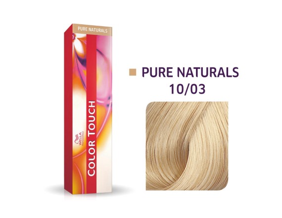 Vopsea semipermanenta Wella Professionals Color Touch 10/03, Blond Luminos Deschis Natural Auriu, 60 ml 8005610546735