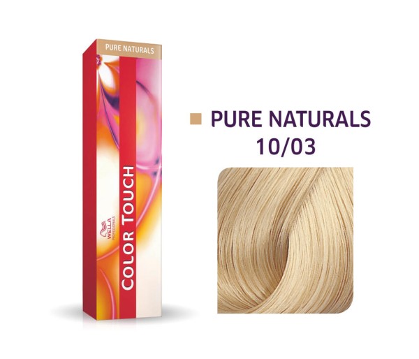 Vopsea semipermanenta Wella Professionals Color Touch 10/03, Blond Luminos Deschis Natural Auriu, 60 ml
