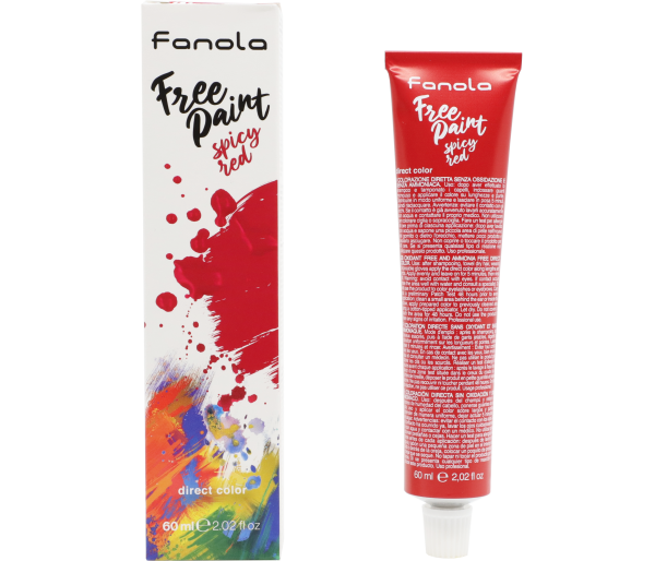Vopsea semipermanenta Fanola Free Paint Spicy Red, 60 ml