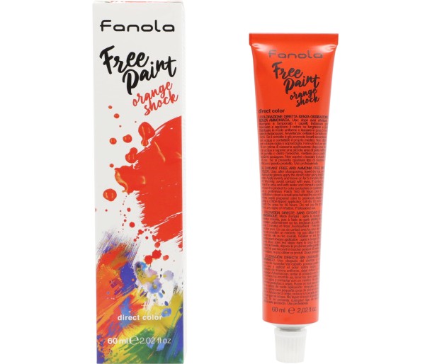 Vopsea semipermanenta Fanola Free Paint Orange Shock, 60 ml