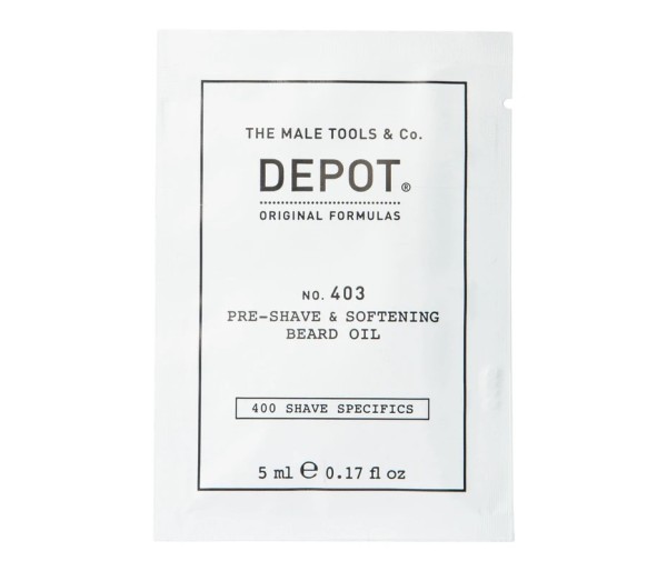 Ulei pentru ten si barba Depot 400 Shave Specifics No.403 Pre-Shave & Softening Fresh Black Pepper, 5 ml