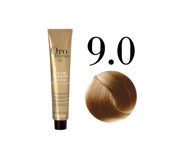 Vopsea permanenta Oro Therapy Color Keratin 8.0 Very Light Blonde, 100 ml