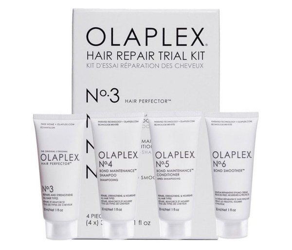 Set pentru par Olaplex Hair Repair, No.3 Perfector 30 ml + No.4 Sampon 30 ml + No.5 Balsam 30 ml + No.6 Crema styling 30 ml