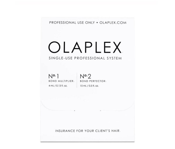 Set pentru par Olaplex Single-Use Professional System, No.1 Bond Multiplier 4 ml + No.2 Bond Perfector 15 ml