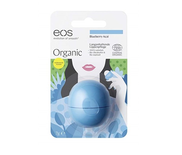 Balsam pentru buze Eos Organic Blueberry Acai, 7 g