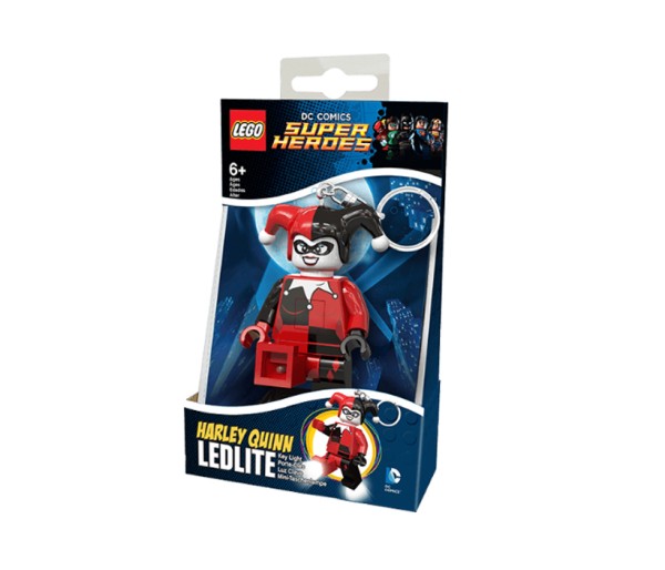 Breloc cu lanterna LEGO DC Super Heroes Harley Quinn, LGL-KE81, 4+ ani