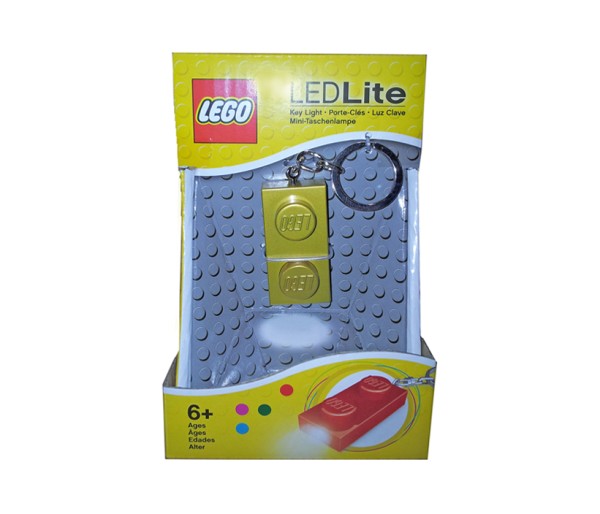 Breloc cu lanterna LEGO placa aurie, LGL-KE52GS-G, 4+ ani