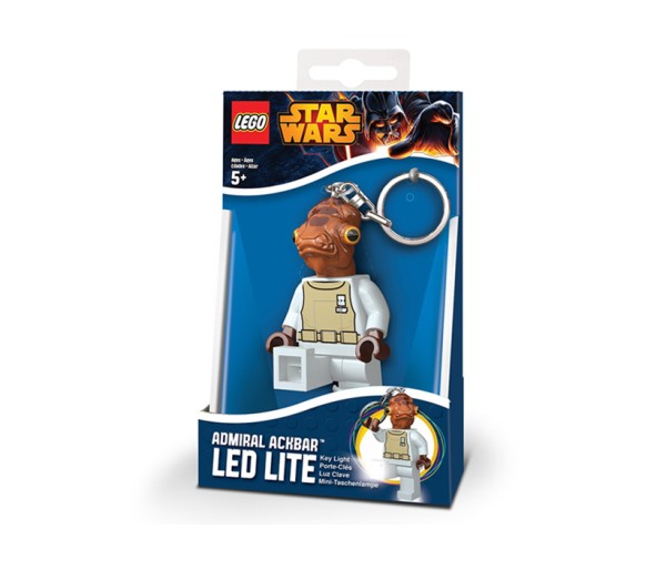 Breloc cu lanterna LEGO Star Wars Admiral Ackbar, LGL-KE59, 4+ ani