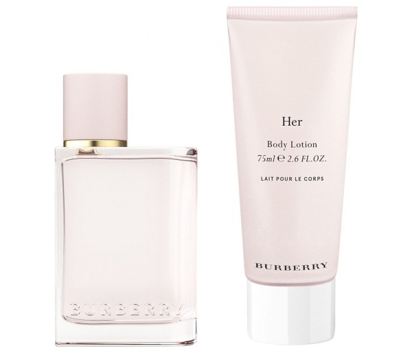 Burberry Her, Femei, Set: Apa de parfum 50 ml + Lotiune de corp 75 ml