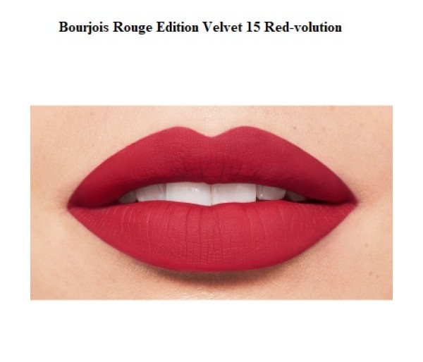 Ruj cu efect matifiant Bourjois Rouge Edition Velvet No. 15 Red-Volution, 7.7 ml