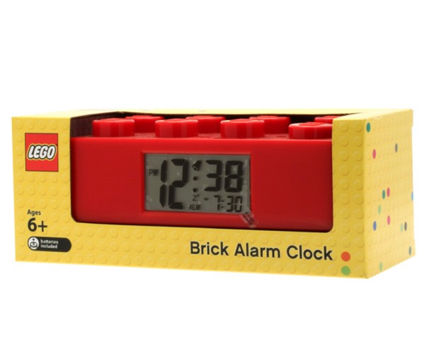 Ceas desteptator LEGO caramida rosie, 9002168, 6+ ani