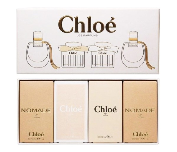 Les Parfums, Femei, Mini set: Chloe Apa de parfum 5 ml + Chloe Apa de toaleta 5 ml + 2 x Nomade Apa de parfum 5 ml