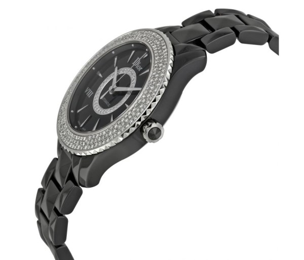 Ceas pentru femei Dior, Model VIII Black Ceramic, 38 mm