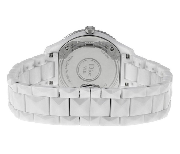 Ceas pentru femei Dior, Model VIII White Ceramic, 38 mm