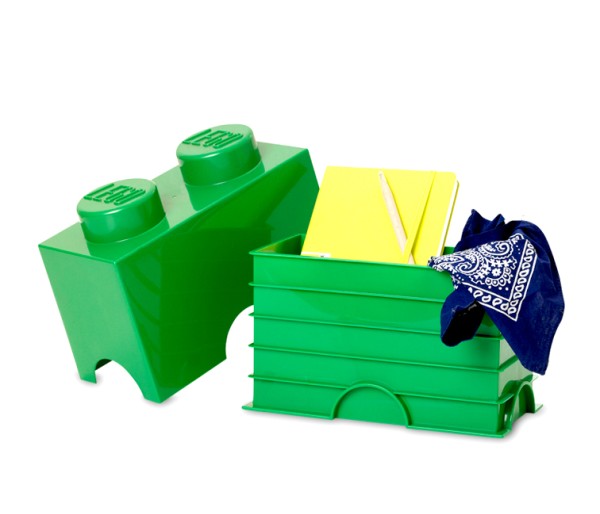 Cutie depozitare LEGO 1x2 verde inchis, 40021734, 4+ ani