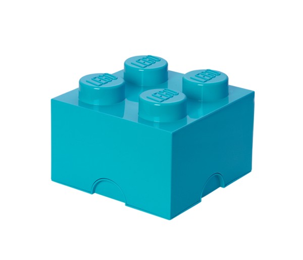 Cutie depozitare LEGO 2x2 albastru turcoaz, 40031743, 4+ ani