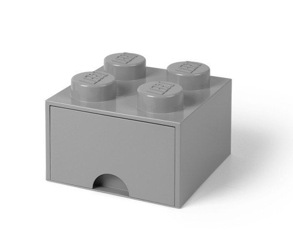 Cutie depozitare LEGO 2x2 cu sertar, gri, 40051740, 4+ ani