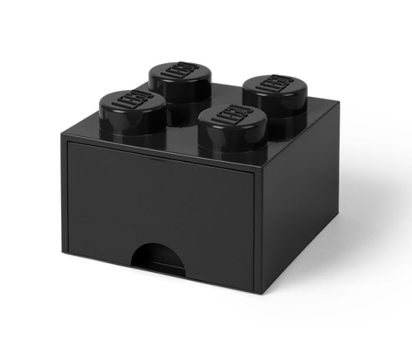 Cutie depozitare LEGO 2x2 cu sertar, negru, 40051733, 4+ ani