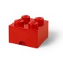 Cutie depozitare LEGO 2x2 cu sertar, rosu, 40051730, 4+ ani