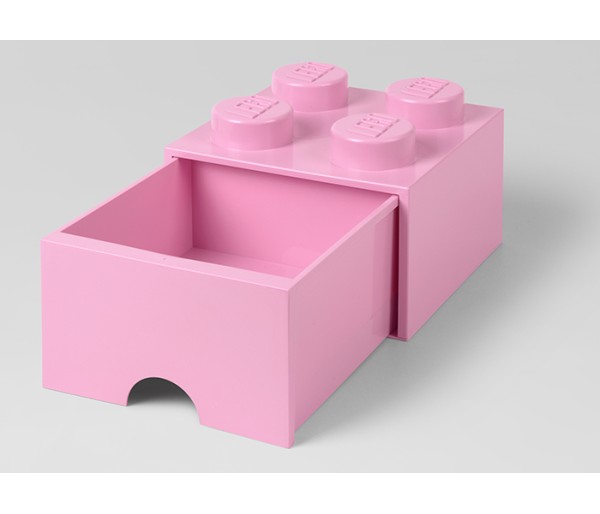 Cutie depozitare LEGO 2x2 cu sertar, roz, 40051738, 4+ ani