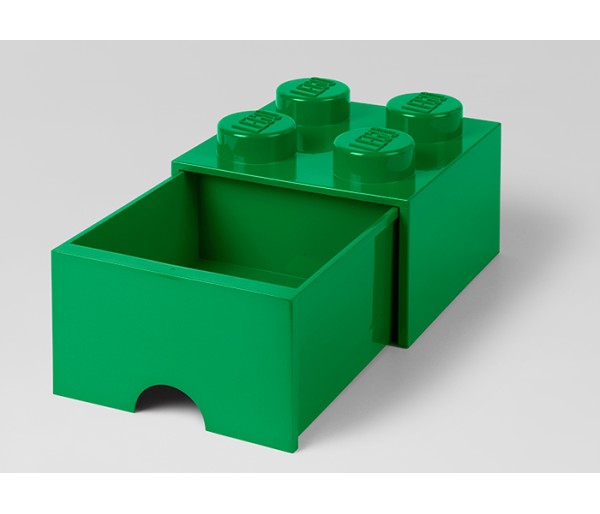 Cutie depozitare LEGO 2x2 cu sertar, verde, 40051734, 4+ ani