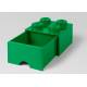 Cutie depozitare LEGO 2x2 cu sertar, verde, 40051734, 4+ ani