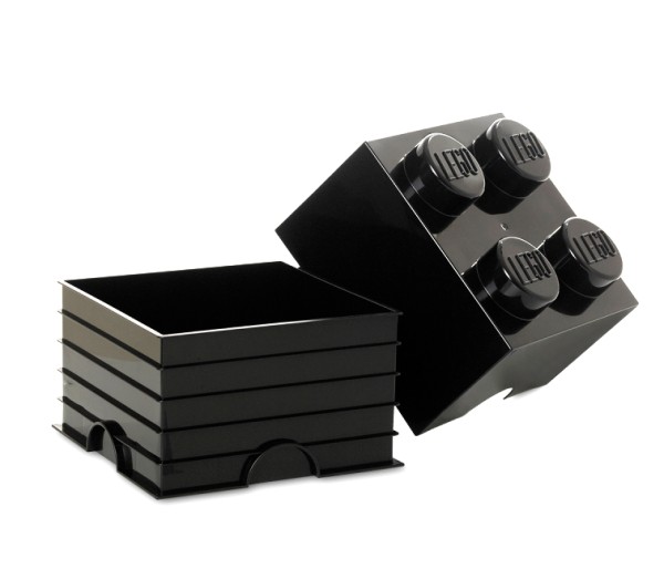 Cutie depozitare LEGO 2x2 negru, 40031733, 4+ ani