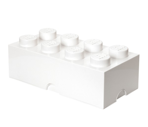 Cutie depozitare LEGO 2x4 alb, 40041735, 4+ ani